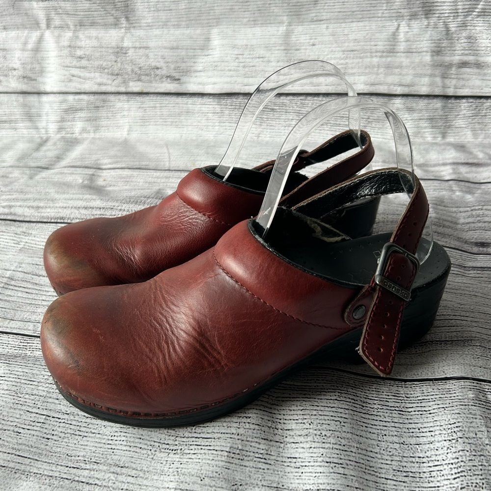 Dansko red buckle clogs size 41